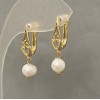 River Pearl Earrings, diameter 7×6mm±, total length 28mm±
