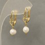 River Pearl Earrings, diameter 7×6mm±, total length 28mm±