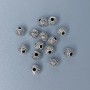 Bead Inlay Component, Silver Color Metallic, 5x5 mm diameter ± hole 1.5 mm ± packaging 20 g (~48 pcs)