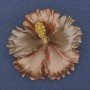 Brooch Pendant Flower Petunia Matte Enamel Yellow Rhinestones Gold-tone Metal 51x51mm+