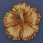 Brooch Pendant Flower Petunia Matte Enamel Yellow Crystals Gold-toned Metal 51x51mm+