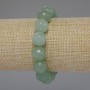 Jade bracelet faceted bead, diameter 12mm ±, length 18cm stretch