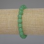Nephrite Bracelet Smooth Bead, 8mm diameter ±, 18cm length Stretch