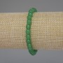 Jade Bracelet Smooth Round Beads 6mm Diameter, 18cm Length Stretch