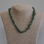 Malachite Bead Necklace, chip 6-11×3-6mm +-, length 45cm+-
