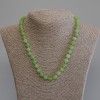 Chrysoprase Olivine Bead Necklace, smooth round beads diameter 8mm±, length 50mm± with clasp