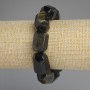  Bracelet made of Sunstone Obsidian with facets, diameter 20x15-16mm ±, length 18cm +