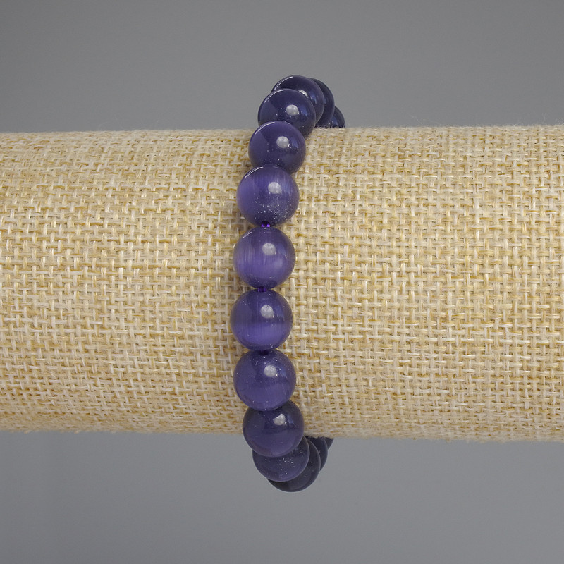 Tiger’s Eye Bracelet Smooth Beads, diameter 9.5mm±, length 18cm±, Stretch