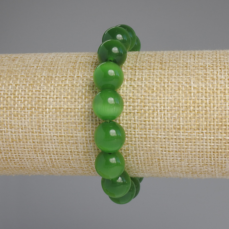 Bracelet Tiger's Eye smooth bead, diameter 12mm+-, length 18cm+- stretch