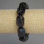 Bracelet Hawk's Eye Multisided Beads, diameter 20×16mm+, length 18cm± stretch