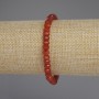Carnelian Bead Bracelet, faceted rondelle, diameter 6x4mm+, length 18cm± stretch