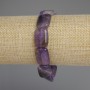 Amethyst bracelet rectangular link, diameter 18x13mm±, length 18cm±, stretch