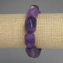 Clearance! Faceted Amethyst Bracelet with elongated beads, diameter 19-22x14-17mm, ±, length 18cm ±, stretch