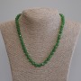 Chrysoprase Beads – faceted cube, 7mm diameter, 50cm length with clasp
