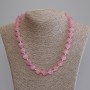 Necklace Rosy Cat's Eye Smooth Bead, diameter 12mm, length 50cm +/- with clasp