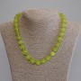 Cat's Eye Bead Necklace, smooth beads, 12mm diameter ±, length 50cm ± with clasp