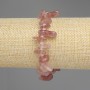 Strawberry Quartz Chip Bracelet, 10-14×3-5 mm chips ±, 3 mm beads ±, length 18 cm ±, stretch