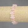 Pink Quartz Bead-Flower Bracelet, diameter 12-18×5-7mm+-, bead 3mm+-, length 18cm +- stretch