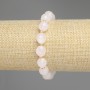 Bracelet Pink Quartz Faceted Beads, 10x9mm ± beads 3mm ±, length 18cm ±, stretch