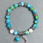 Agate Variscite Bead Bracelet (individual bead) diameter 8.5mm±, length 18cm±, stretch