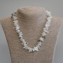 Adularia Beads, fragments, diameter 12-16×2-6 mm, +/-, length 45 cm + 5 cm extender chain