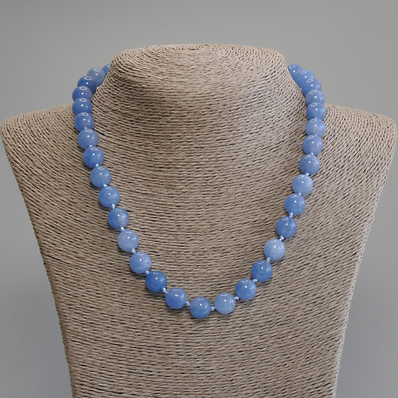 Aquamarine Beads Smooth Round 10mm ±, Length 45cm ±