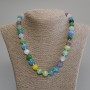 Cat’s Eye Multicolor Beads Smooth Round Bead, 11.5 mm diameter, 50 cm length + 5 cm extender chain