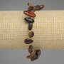 Bracelet Tiger's Eye, Bull's Eye and Hawk's Eye faceted butterfly beads, diameter 10-15x5-7mm +-, length 18cm +-, stretch