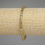 Hematite Bracelet Gold Color Square Rondelle 4x2mm+-, Length 7.1in+- Stretch