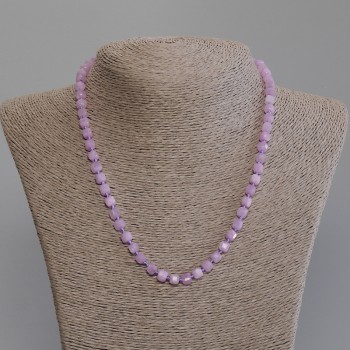 Kunzite Beads Faceted Cubes, 5x5 mm +/-, 45 mm +/- Length with Clasp