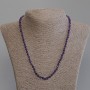 Faceted Amethyst Bead Necklace, 4 mm +/-, 50 cm +/- with clasp