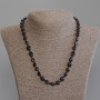 Garnet Faceted Beads Necklace, 8-11×7-8 mm diameter, 5 mm±, length 50 mm± with clasp