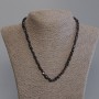 Garnet Faceted Bead Necklace, 5-7×5-7 mm diameter, length 45 mm, with clasp