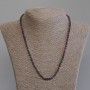 Necklace of Sapphire and Ruby, faceted cube 4×4 mm, length 45 cm ± with clasp
