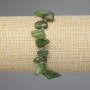 Jadeite Bead Bracelet, faceted oval 8–17×5–7 mm ±, 3 mm+ small beads, 18 cm ± stretch