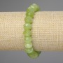 Chrysoprase Olivine Faceted Rondelle Bracelet, 10x7 mm, stretchy, 18 cm length