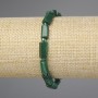 Malachite Bracelet, faceted, diameter 11-13×6-7mm±, seed beads 3mm±, length 18cm±, stretch