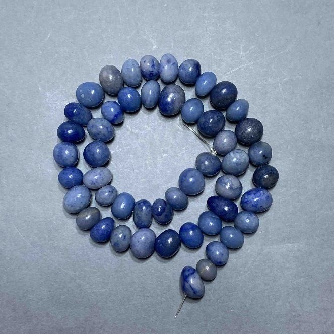 Blue Aventurine Teardrop Beads, 9–12 mm, 5 mm+ on Beading Wire, 40 cm+ length