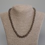 Beads Smoky Topaz Faceted Round 8 mm, 50 cm length with clasp