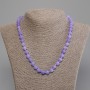 Aquamarine Necklaces smooth beads 8mm diameter, 50cm length with clasp