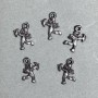 CLEARANCE! Packaging 0.5 kg Finding pendant Amor plastic color dark silver, size 17x14x2mm± hole diameter 2mm