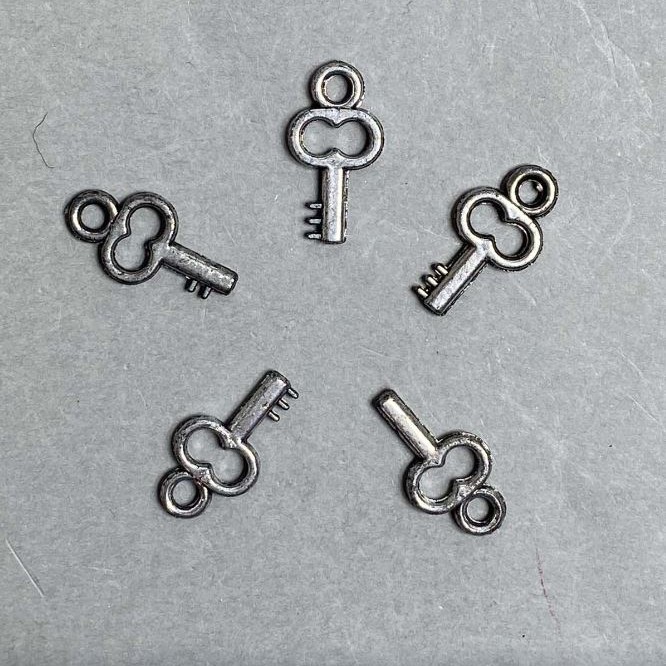 Clearance! Packaging 0.5 kg Findings Pendant Key Plastic Color: Dark Silver, Size 20x11x3mm±, Hole Diameter 3mm+