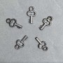 Clearance! Packaging 0.5 kg Findings Pendant Key Plastic Color: Dark Silver, Size 20x11x3mm±, Hole Diameter 3mm+