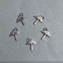 CLEARANCE! Packaging 0.5 kg Clasps Pendant Umbrella plastic color dark silver, size 18x16x3mm± hole diameter 3mm+