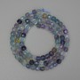 Fluorite Beads, Faceted Cube, 4×4 mm, 39 cm on Thread