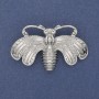 Butterfly Brooch, Silvery Metal, 50x33mm