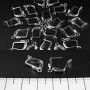 Findings Ear Wires English Lock "Teardrop" 50 +/- Pairs 14x10mm +/- Silver-Tone Metal