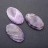 Pendant with Amethyst Natural Stone Oval 30x50mm with Natural Inclusions