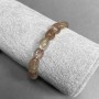 Rutilated Quartz Beads Bracelet Hairy Quartz Faceted, 8-10×6-8mm Ø, length 18cm +