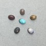 Cabochon Assortment Findings (Turquoise Jasper Agate Sodalite) 8x6mm± 6pcs